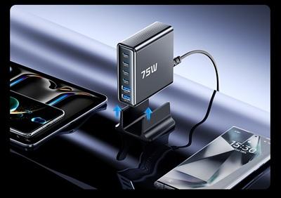 ESTACION DE CARGA TOOCKI  2USB A + 4 USB TIPO C 75W 40140048