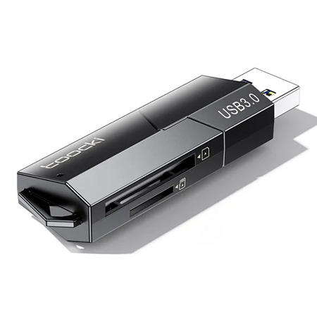 LECTOR DE TARJETAS RETRACTIL USB 3.0 TOOCKI TDKQ-YR01