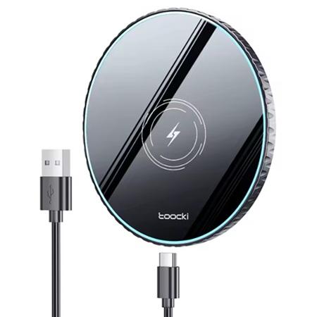 CARGADOR INALAMBRICO TOOCKI 15W AX01 APPLE/ANDROID TWXZM-AX01