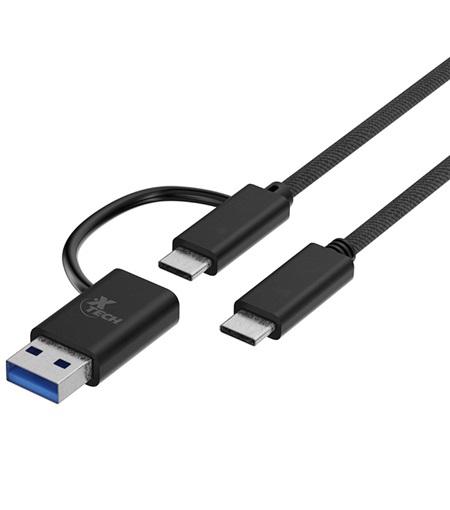 CABLE TIPO C A USB-A 2 EN 1 XTECH XTC-532