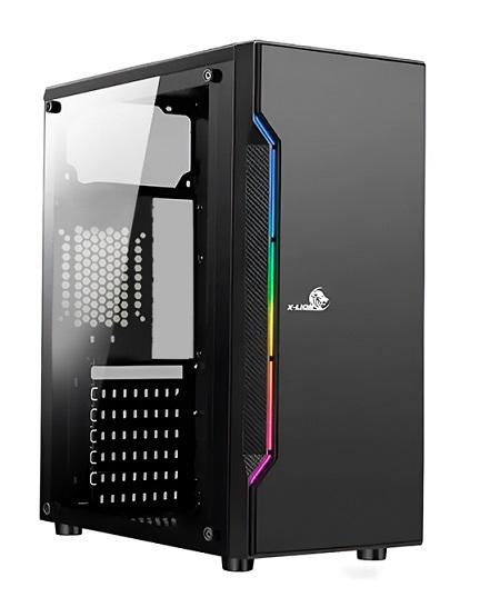 CASE GAMER X-LION NE-386 E010-159 CON VIDRIO TEMPLADO RGB STRIP 