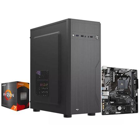 PC MAX OFFICE RYZEN 7 5700G 16GB DDR4 500GB SSD M.2 CON TECLADO Y MOUSE CASE AIGO B350