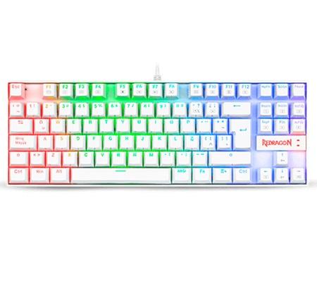 TECLADO MECANICO GAMING REDRAGON K552W-KR KUMARA USB SWITCH ROJO WHITE