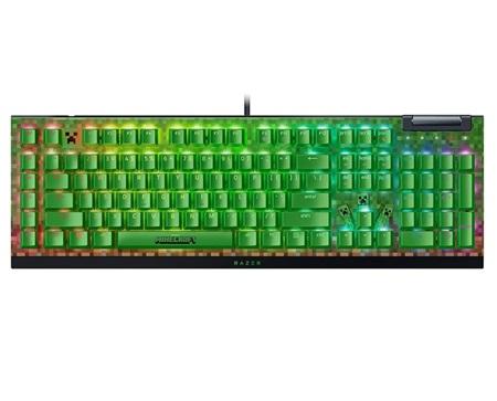 TECLADO MECANICO GAMER RAZER BLACKWIDOW V4 X MINECRAFT  RZ03-04704100-R3M1
