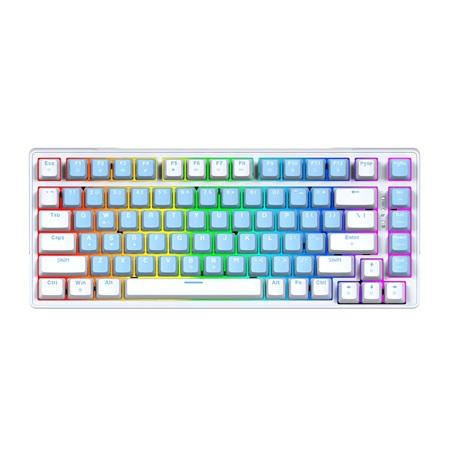 TECLADO MECANICO FANTECH MK612 ATOM83 TIPO C AME EDITION TECLAS BLUE O ROSIE