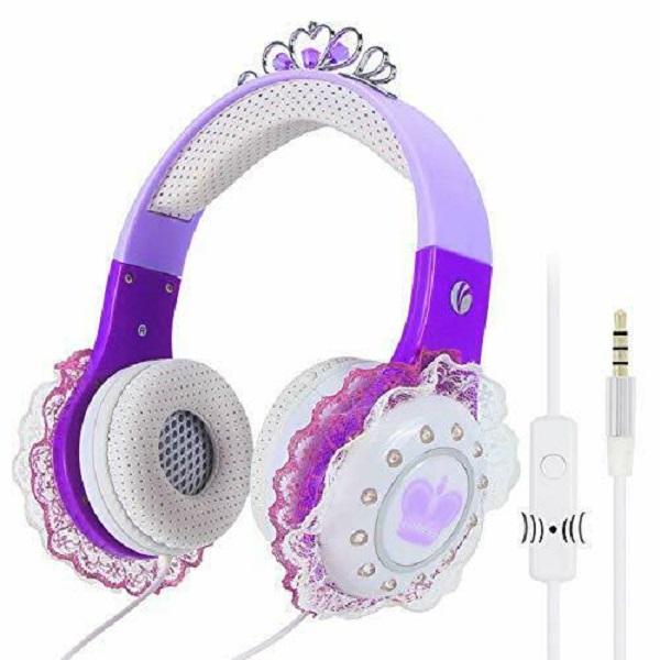 AUDIFONOS CHILDREN PRINCESS PURPLE & WHITE DE801 VCOM 