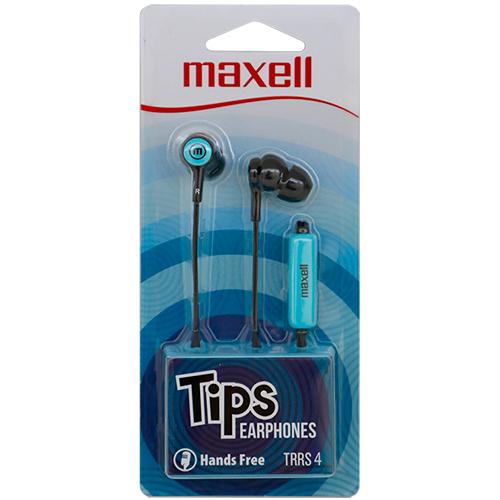 AUDIFONOS EARBUDS W/MIC MAXELL IN-TIPS BLUE	
