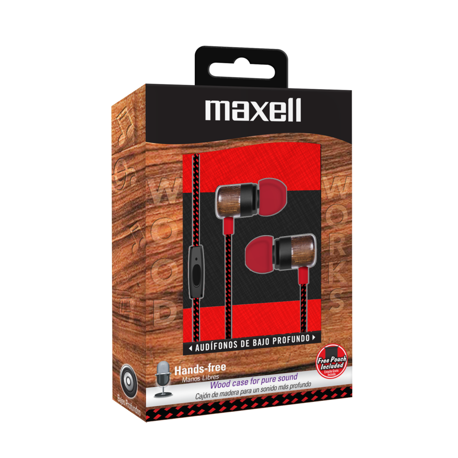 AUDIFONOS EARPHONE MAXELL WUD-5 #347461 W/MIC ROCK
