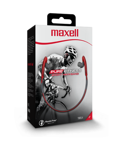 AUDIFONOS EARPHONES MAXELL EB-ACTION SPORT NECKBAND #348103 BLK/RD