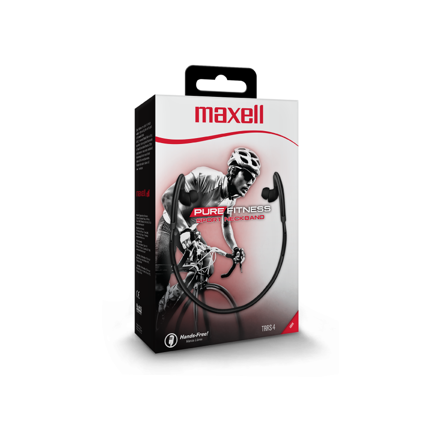 AUDIFONOS EARPHONES MAXELL EB-ACTION SPORT NECKBAND #348104 BLK/GY