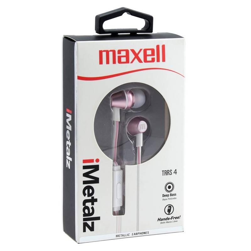 AUDIFONOS IMETALZ PINK MAXELL IMETALZ