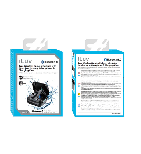 AUDIFONOS INALAMBRICOS ILUV METAL FORGE GAMING BLACK MFTWSAIRBK