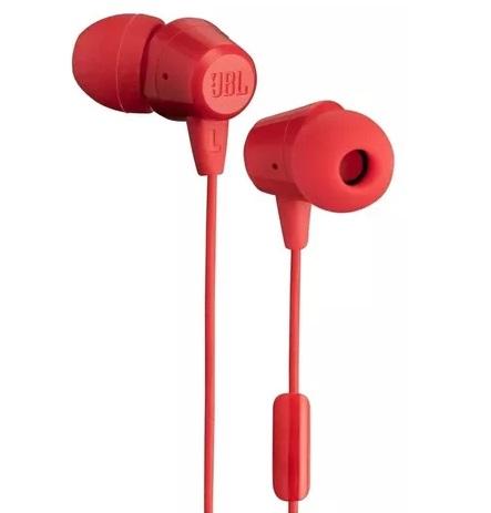 AUDIFONOS JBL C50HI RED IN-EAR JBLC50HIRED 3.5MM