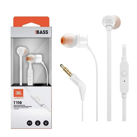 AUDIFONOS JBL TUNE T110 WIRED BLANCO