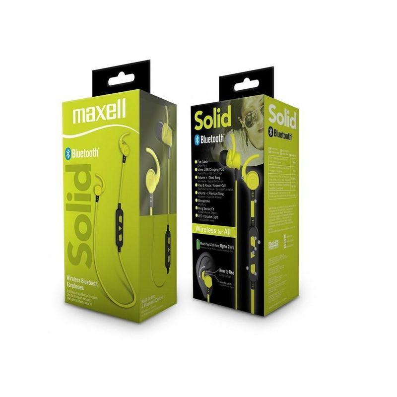 AUDIFONOS WIRELESS SOLID LIME MAXELL EB-BT100	