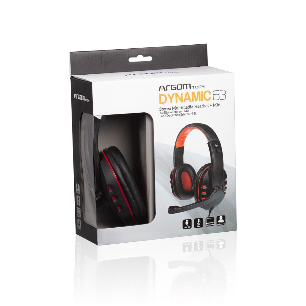AURICULARES ARGOM DYNAMIC 63 USB CON MICRÓFONO / ARG-HS-0063