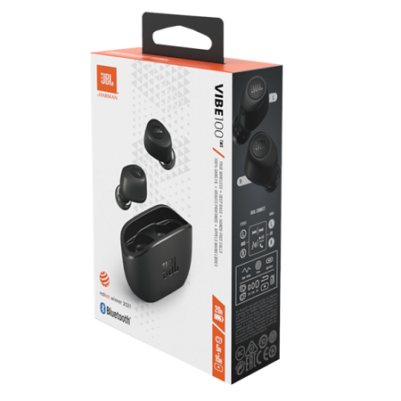 AURICULARES WIRELESS JBL VIBE 100 BLACK 
JBLV100TWSBLKAM 