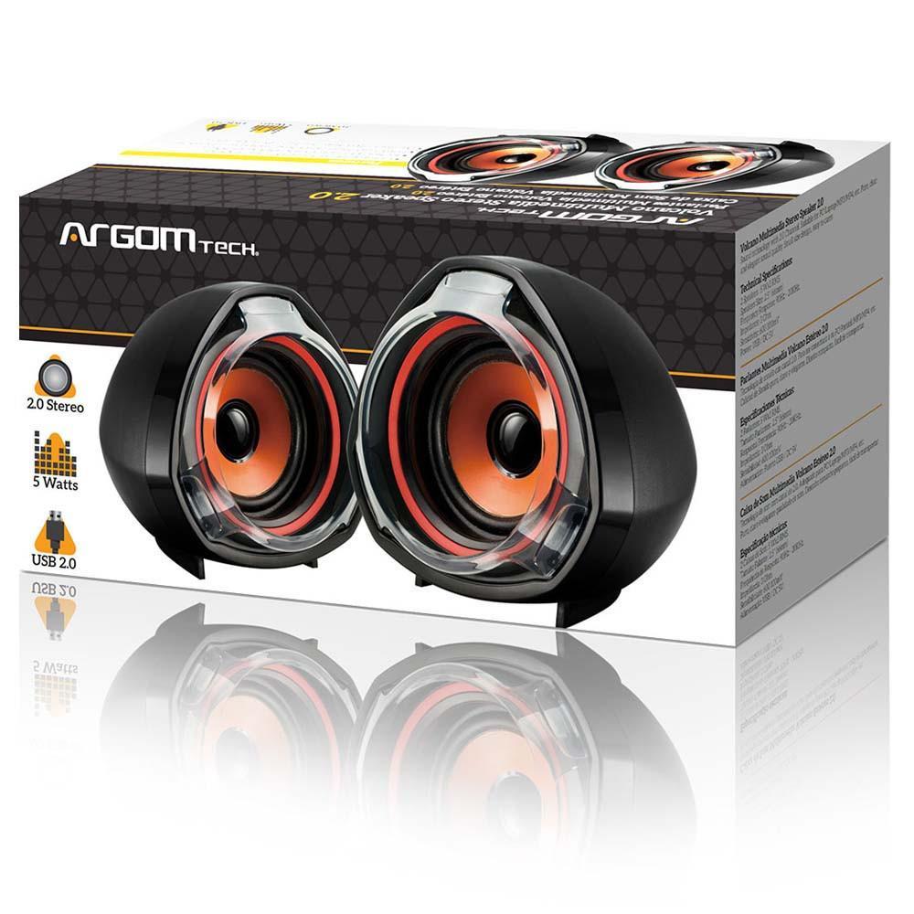BOCINAS VOLCANO USB AC 3.5MM, ARGOM ARG-SP-1048