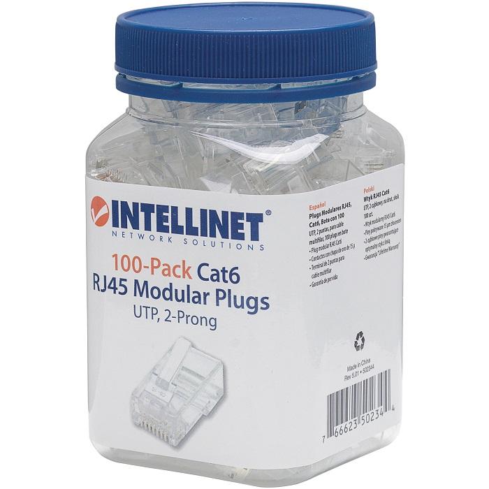 BOTE DE 100 UN RJ45 6e INTELLINET