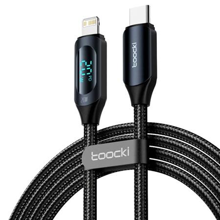 CABLE CON PANTALLA DIGITAL 20W TIPO C A LIGHTNING TOOCKI XY01-3 TQ-X03C1