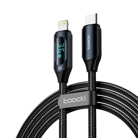 CABLE CON PANTALLA DIGITAL 36W TIPO C TOOCKI PARA IPHONE/ TXCTL-XY01
