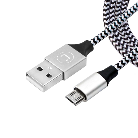 CABLE USB A MICRO USB CB4061SV TRENZADO UNNO TEKNO 5FT/1.5MT