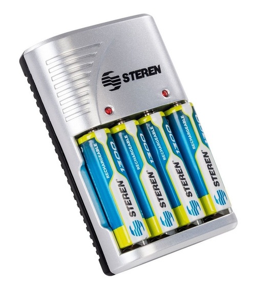 CARGADOR DE BATERIAS STEREN 4 QUICK CHARGER 2XAA 2XAAA (CRG-020)