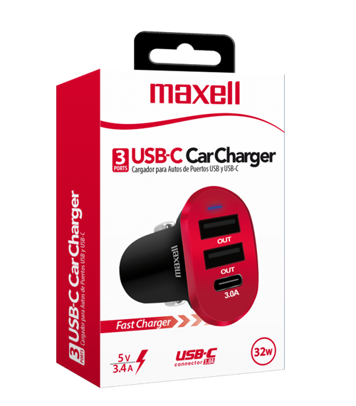 CARGADOR PARA CARRO 2 USB MAXELL DUSB-202