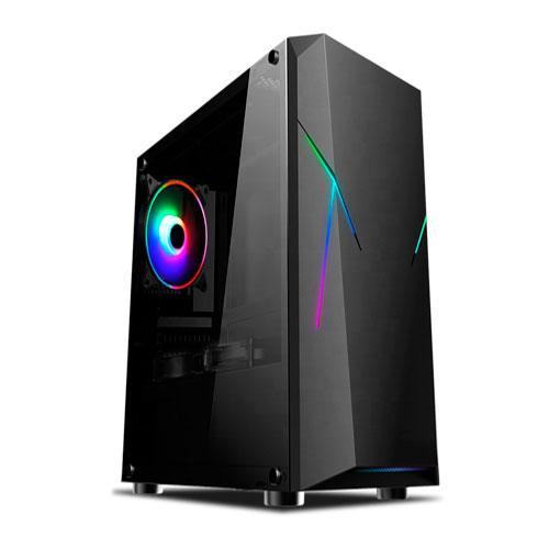 CASE GAMING CQ03 BLACK TEMPERED GLASS