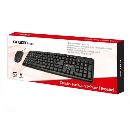 COMBO DE TECLADO Y MOUSE ARGOM / ESPAÑOL / ARG-KB-7418