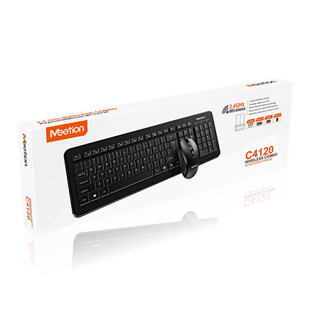 COMBO DE TECLADO Y MOUSE INALAMBRICO MEETION C4120 BLACK