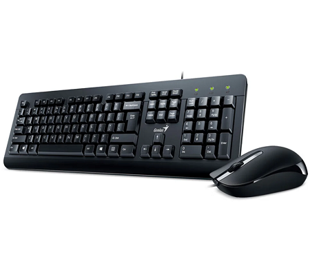 COMBO DE TECLADO Y MOUSE USB GENIUS KM-160 SP BLACK 31330001414