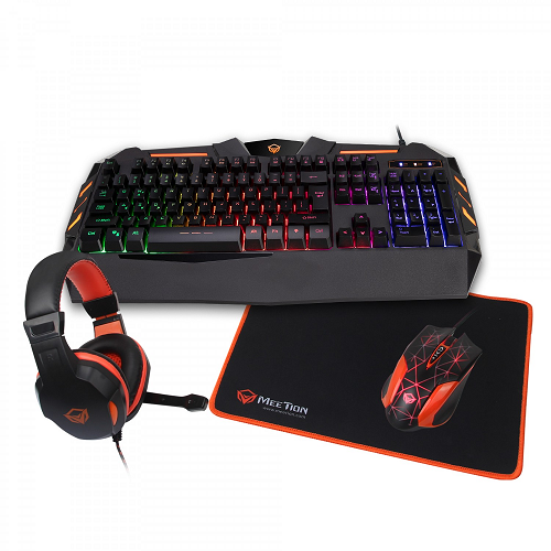 COMBO GAMER 4 EN 1 TECLADO, MOUSE, MOUSE PAD, HEADSET MEETION MT-C500