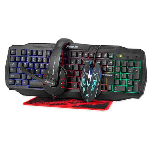 COMBO GAMER 4 EN 1 TECLADO, MOUSE, MOUSE PAD, HEADSET XTRIKE ME CM-406