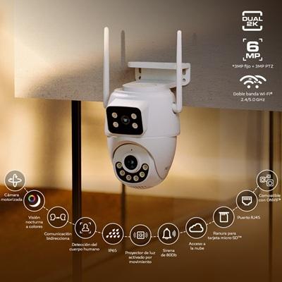 CÁMARA INTELIGENTE DUAL PARA EXTERIORES NEXXT HOME 2K IP65 NHC-OP30DL