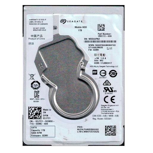 DISCO INTERNO 2.5" SEAGATE BARRACUDA 1TB ST1000LM035