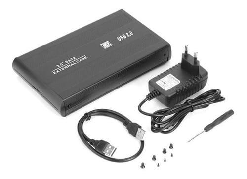 ENCLOSURE PARA DISCO DURO 3.5 SATA USB 2.0 CON FUENTE 	