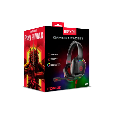 HEADSET GAMING MAXELL FORCE CA-H-MIC 3.5MM (AURICULAR) 
