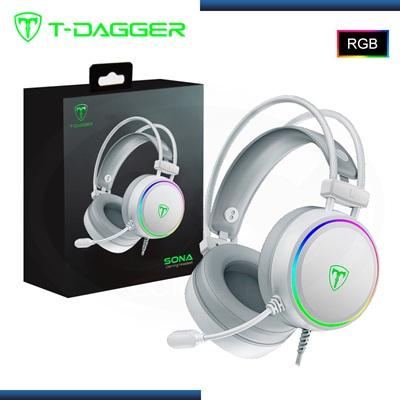 HEADSET GAMING USB T-DAGGER  T-RGH304W WHITE