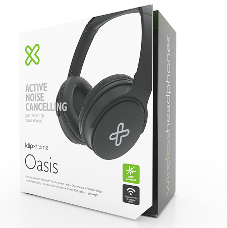 HEADSET INALAMBRICOS KLIP XTREME OASIS KNH-050BK BLACK (AURICULAR) 