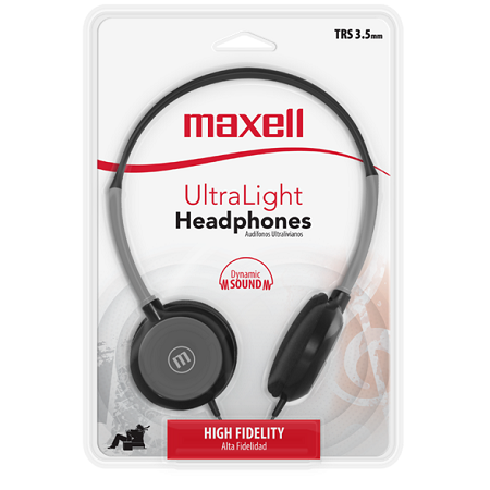 HEADSET ULTRALIGHT MAXELL HP-200 GRAY ITEM#348405 (A011341) (AURICULAR)