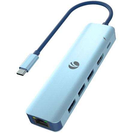 HUB TIPO C 6 EN 1 VCOM CUE55-BLUE