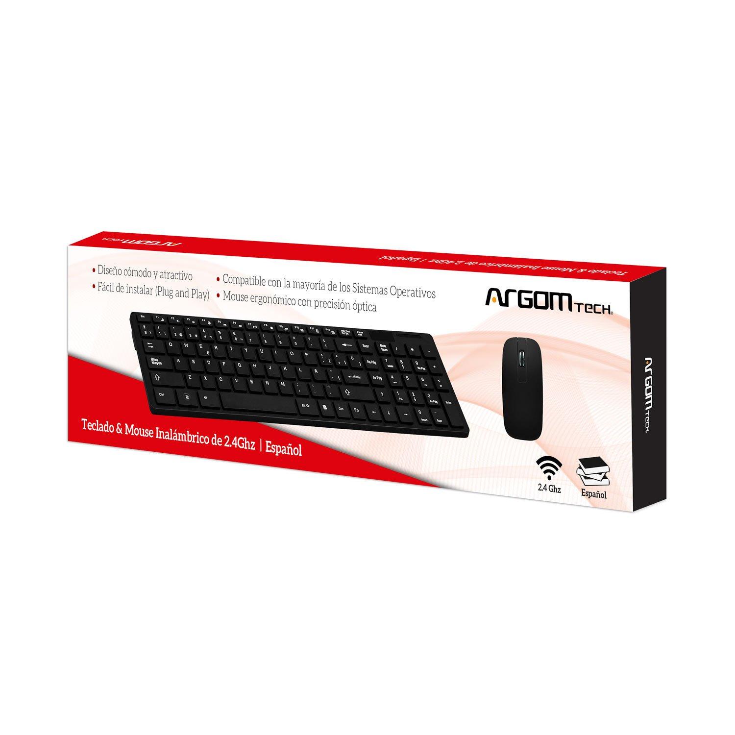 KIT TECLADO Y MOUSE INALÁMBRICOS / ESPAÑOL / ARG-KB-7436