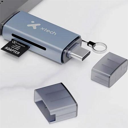 LECTOR DE TARJETAS 2 EN 1 USB-C/USB 3.0 OTG SD MICROSD/XTC-581