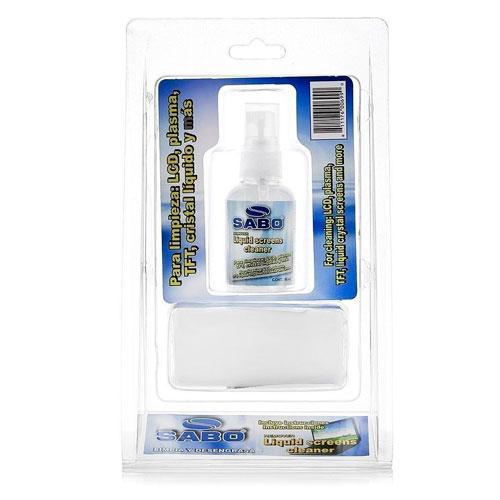 LIMPIADOR DE PANTALLAS SABO 50ML , INCLUYE WYPE 