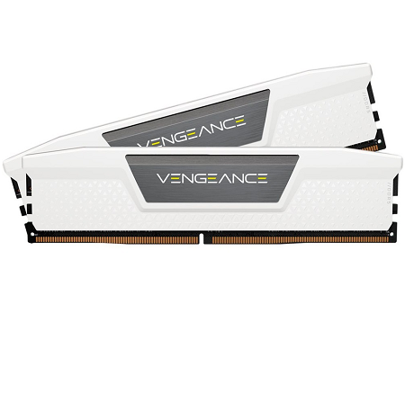 MEMORIA RAM CORSAIR VENGEANCE 2x16GB DDR5 5200MHZ 32GB CMK32GX5M2B5200C40W WHITE