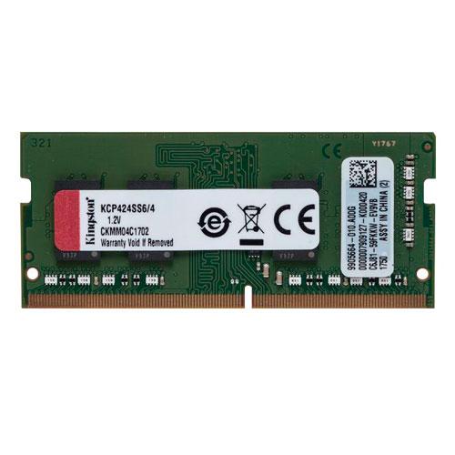 MEMORIA RAM DDR4 4GB 2400GHZ SODIMM KCP424SS6/4 