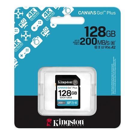 MEMORIA SD KINGSTON 128GB CANVAS GOPLUS SDG4/128GB