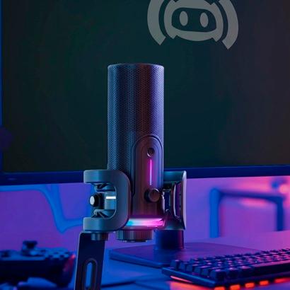 MICROFONO RGB GAMING USB CON BASE STREAMPLIFY  PRO-192-RGB-ST-BK