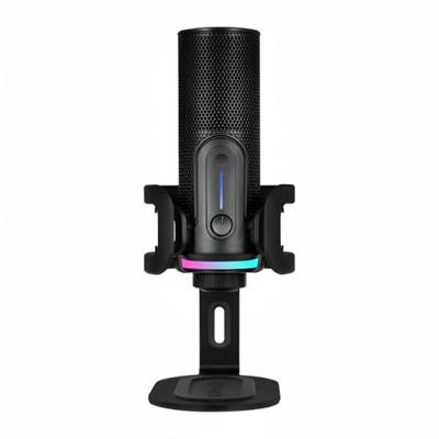 MICROFONO RGB GAMING USB CON BASE STREAMPLIFY  PRO-192-RGB-ST-BK